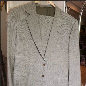 custom tailored men's Canali wool suit, Houndstooth